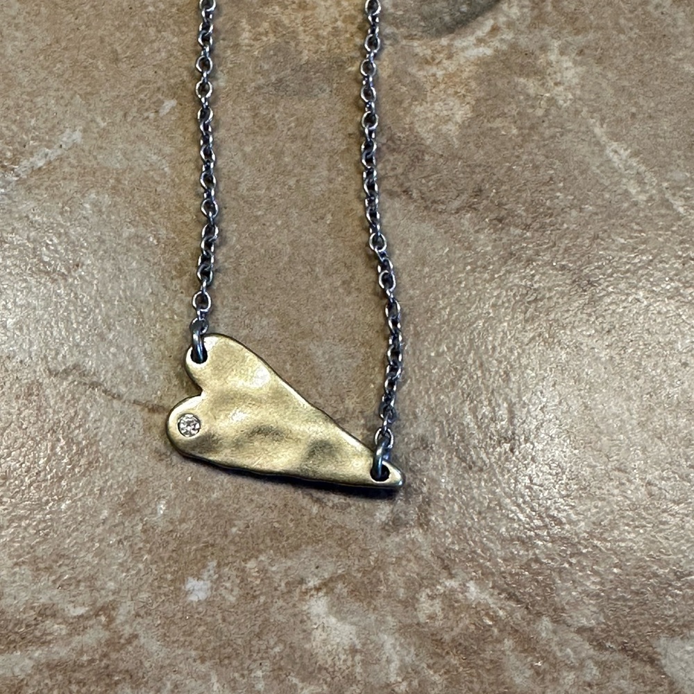 Thirty-One Gold Heart Pendant Necklace